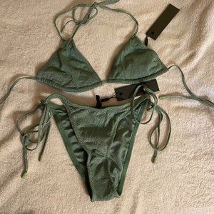 Triangl Sparkly Green Bikini Set VINCA - FAWN SPARKLE